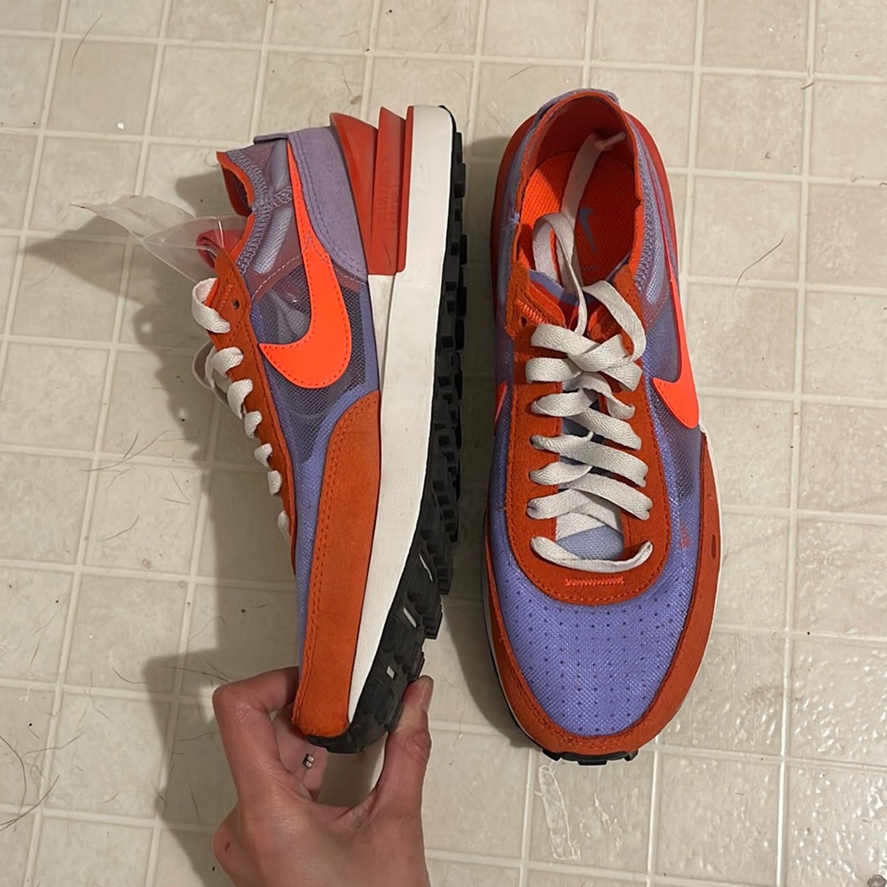 Nike shoes, purple and orange
